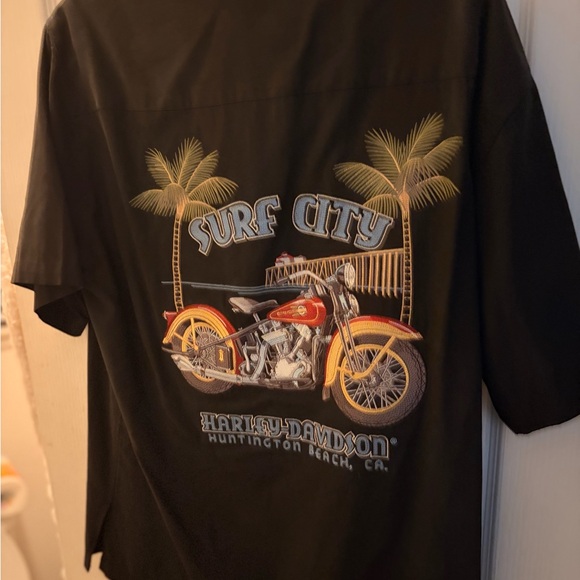 Harley-Davidson Other - Harley-Davidson Black Surf City Motorcycle Graphic Tee